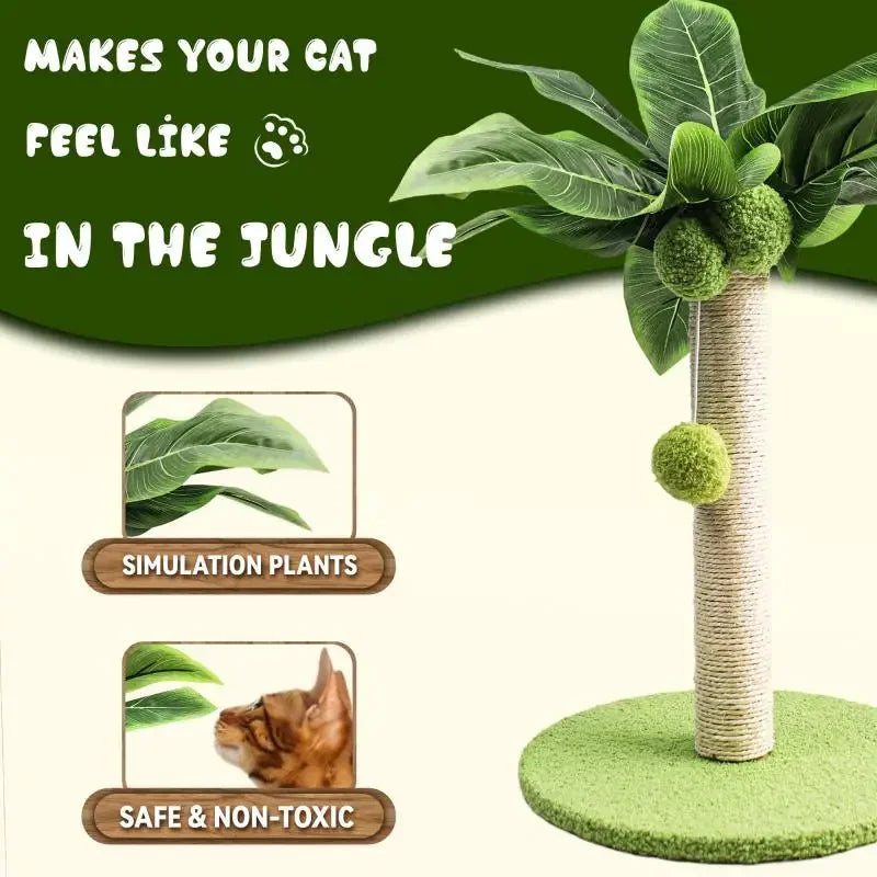 Leaf Cat Scratching Post with Sisal Rope