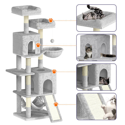 Multi-Level Cat Activity Tower | Plush Perches, Condos & Sisal Posts