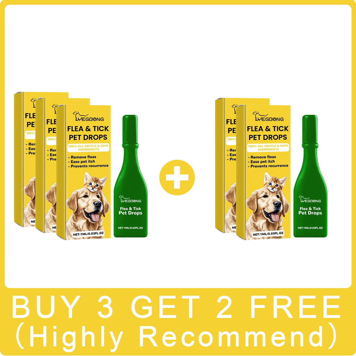 Cat & Dog Flea Treatment Drops – Tick & Mite Repellent