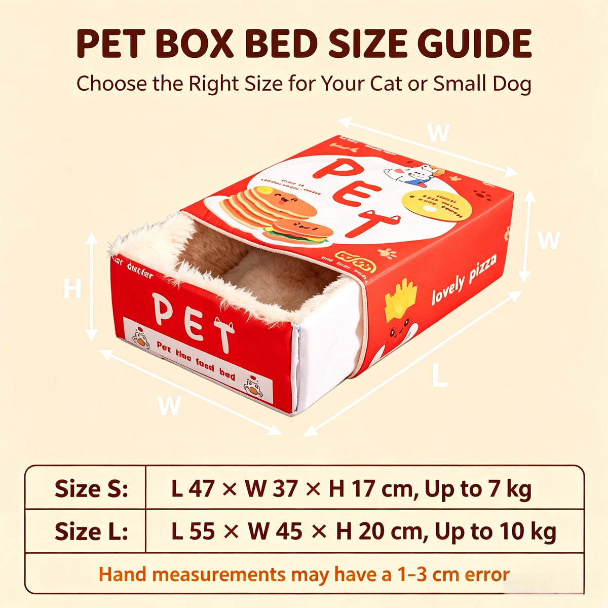 Biscuit Box Cat Cave Bed | Enclosed Plush House with Pull-Out Mat