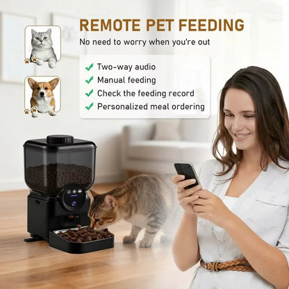 Smart WiFi Automatic Cat Feeder with Camera & App Control